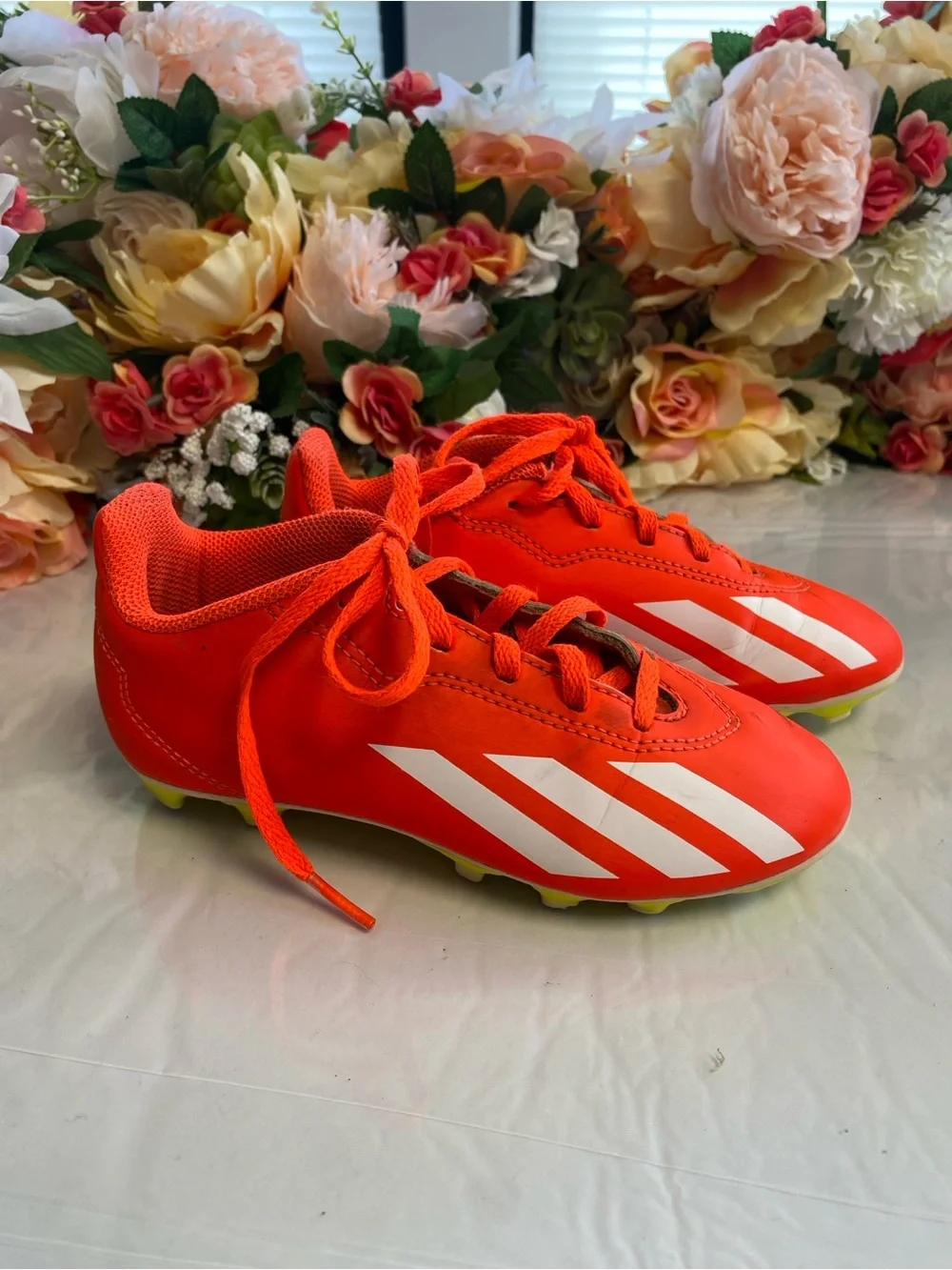 Adidas X Crazyfast Club FG Soccer Cleats Solar Red Youth US 13K